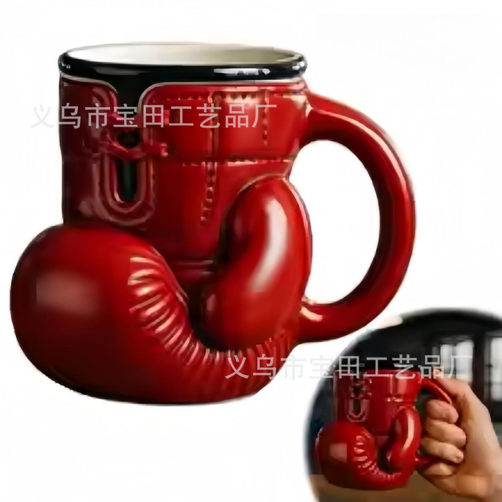 Creative boxing gloves mug stainless steel cup coffee cup resin handicraft tabletop ornament