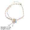 GLSEEVO Natural Freshwater Pearl Flower Necklace for Women Wedding  Bridal Engagement Party Pearl Floral Necklace Dainty Jewelry