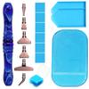 Harz Diamantmalerei Stift Set mit 6 austauschbaren Metallspitzen 6 Wachsblöcken 2 Sortierschalen und Bohrmatte für 5D Diamantmalerei Bastelbedarf