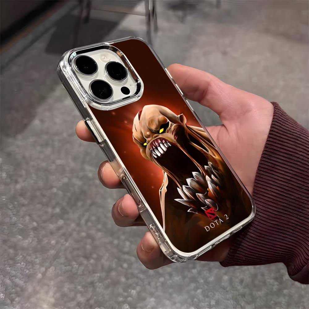 Game D-Dota 2 Phone Case For IPhone 17 Air 16 E 15 14 13 12 11 Plus Pro Max Electroplated Transparent Soft Shell