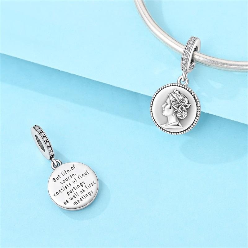New 925 Silver Crown Charms Pendant For Women Fit Bracelet DIY Birthday Party Jewelry Gifts