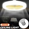 E27 Moderne LED-Deckenleuchte, eingebauter Ventilator, Glühbirne, E27-Drahtlosverbindung, Deckenventilator mit Licht, Wohnzimmer