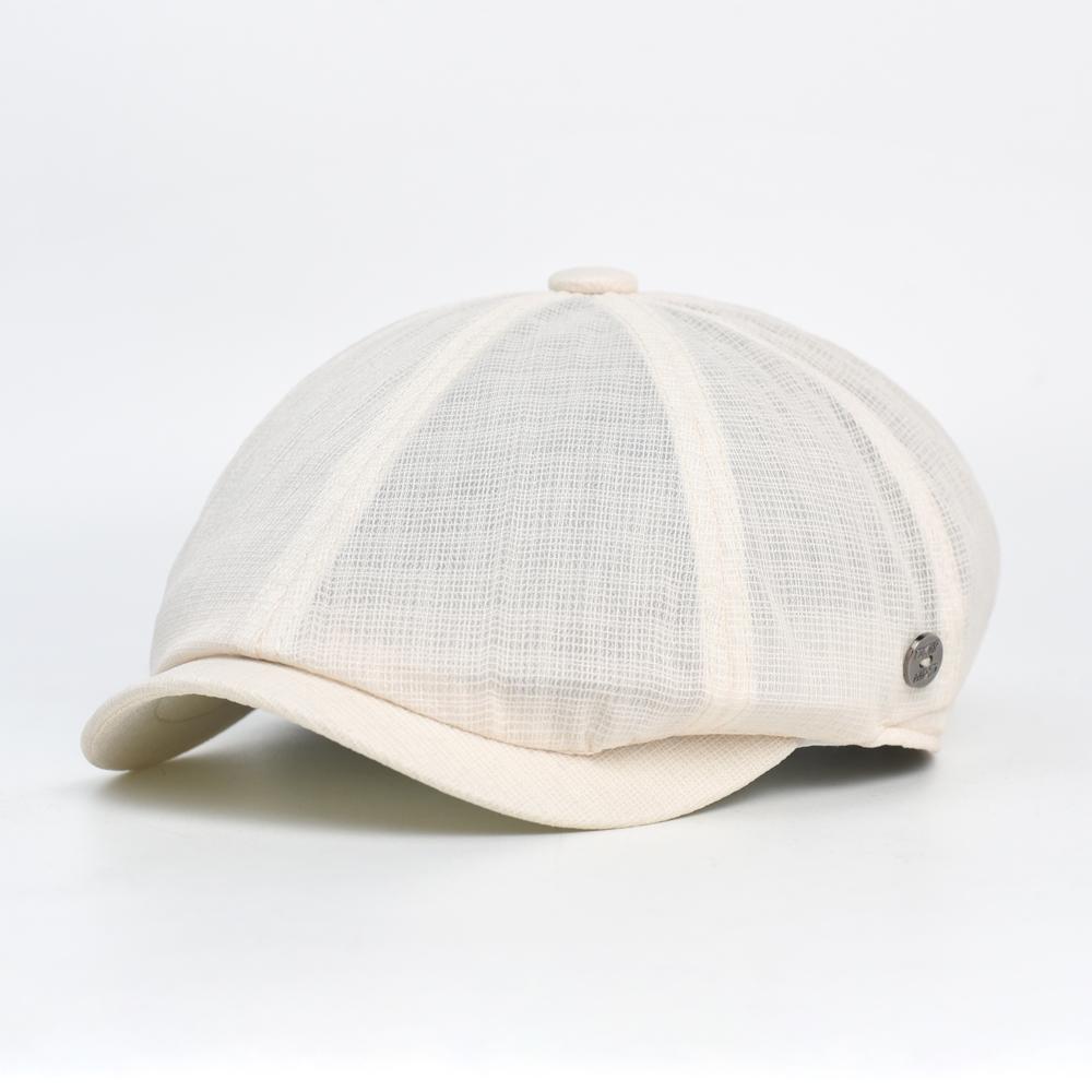 Spring Summer Breathable Mesh Newsboy Caps Men Woman Casual Beret Flat Ivy Cap Soft Solid Driving Fashion Peaked Cap Unisex