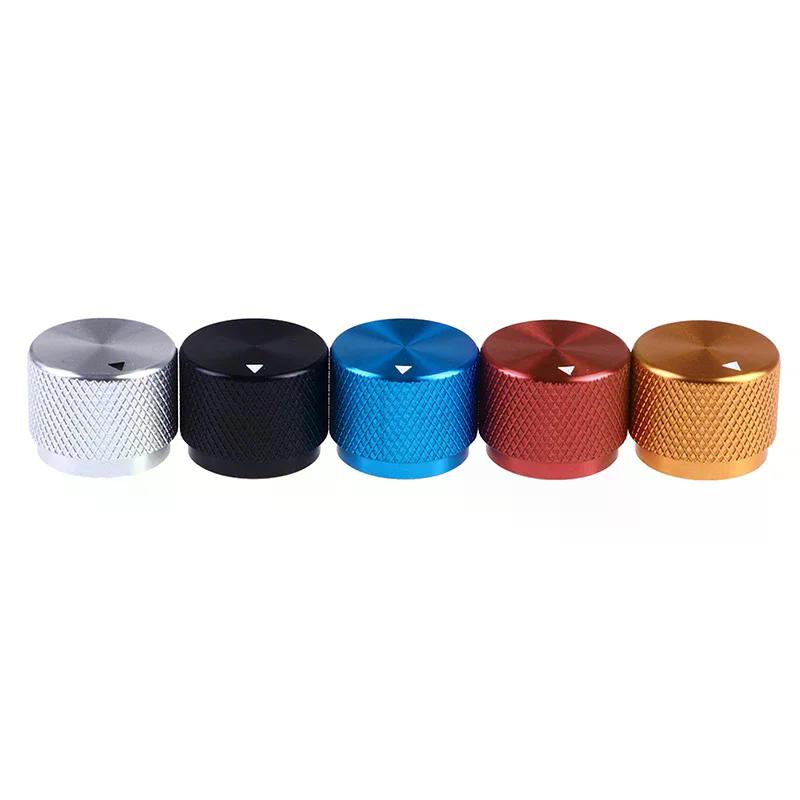 Boutons de commutateur de volume de potentiomètre d'encodeur rotatif en aluminium usiné en métal massif Bouton de contrôle de volume d'amplificateur