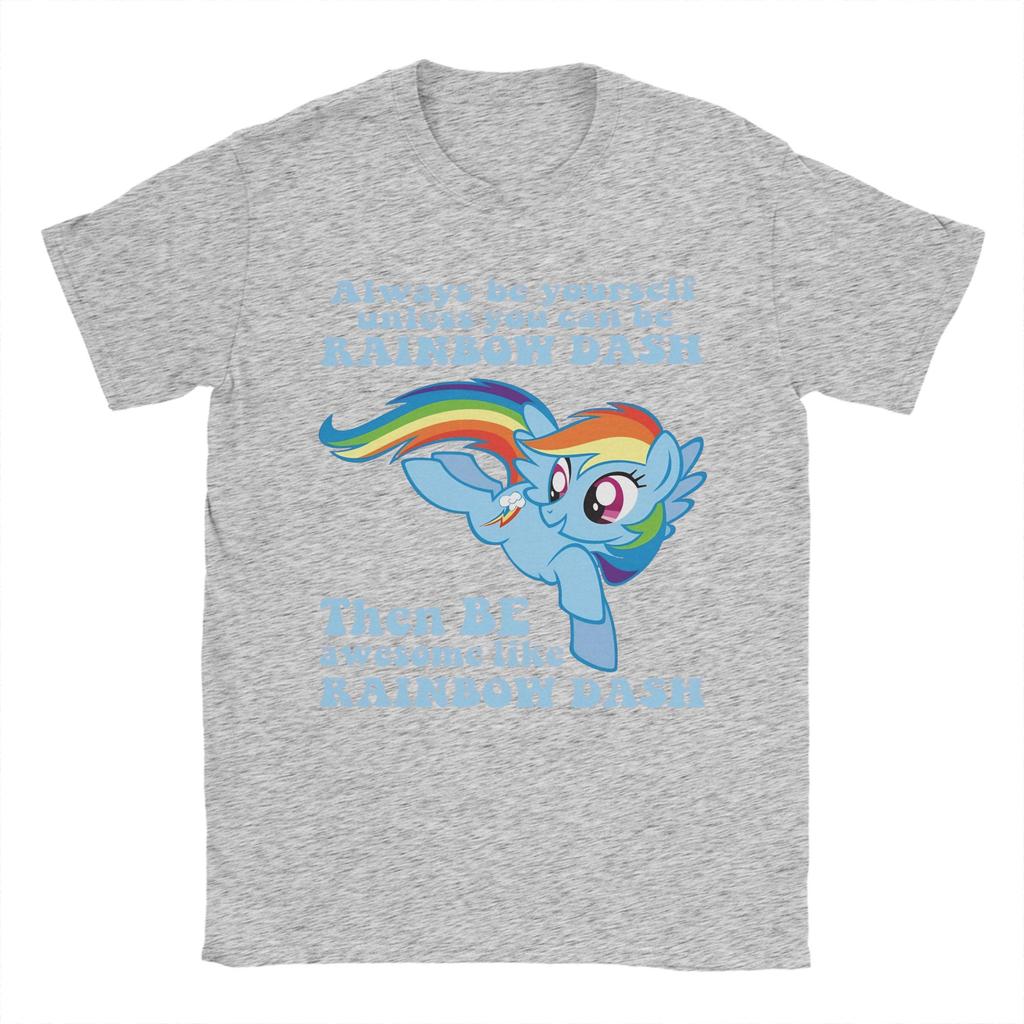 Unisex Rainbow Dash T Shirts Cotton Clothes Creative Short Sleeve Crewneck Tees Plus Size TShirts