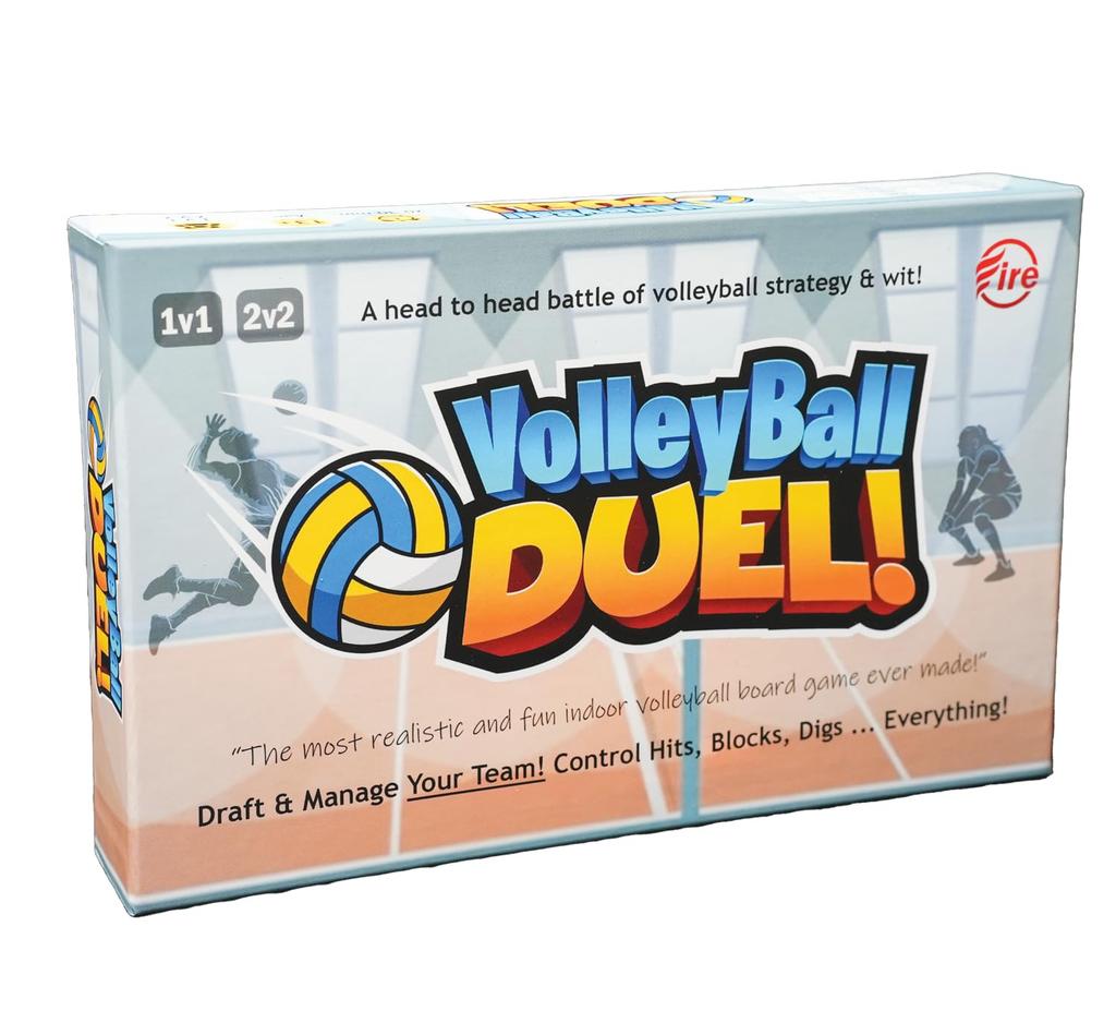 Volleyball Action Strategy Volleyball Board Game Indoor Theme Ages 2 Players 1v1 or 2v2 Average Play Time 15 Minutes Gift for Volleyball Players and