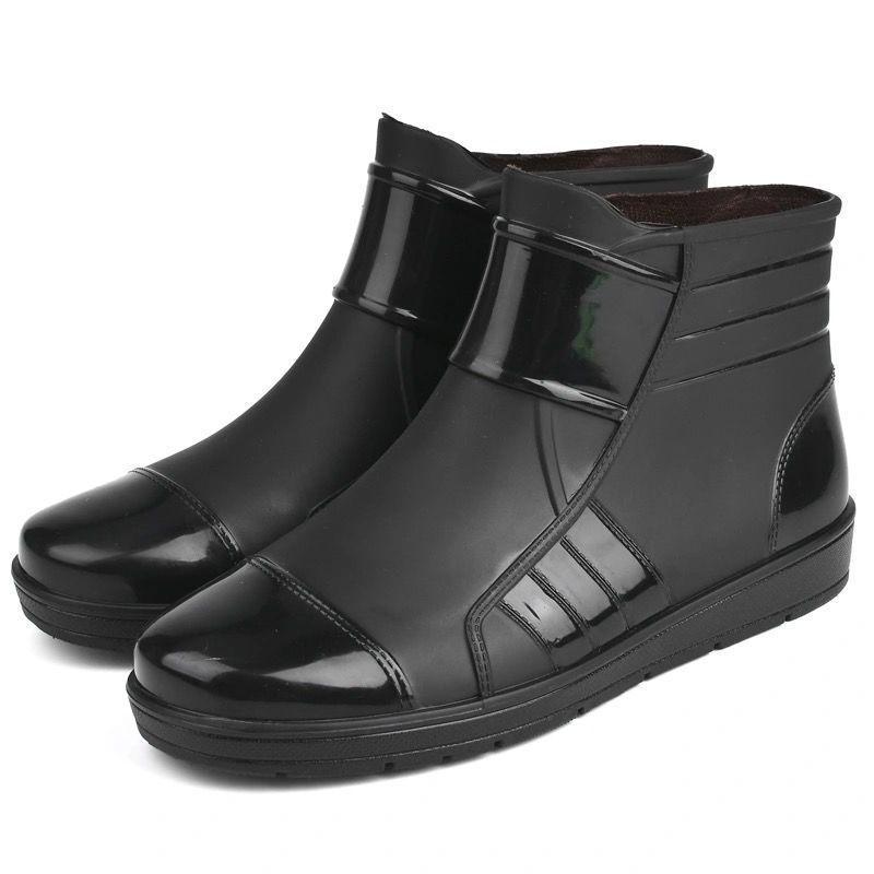 

Пара обуви Резиновые сапоги Мужские резиновые ботильоны без шнуровки Туфли на плоской подошве 45 чёрный