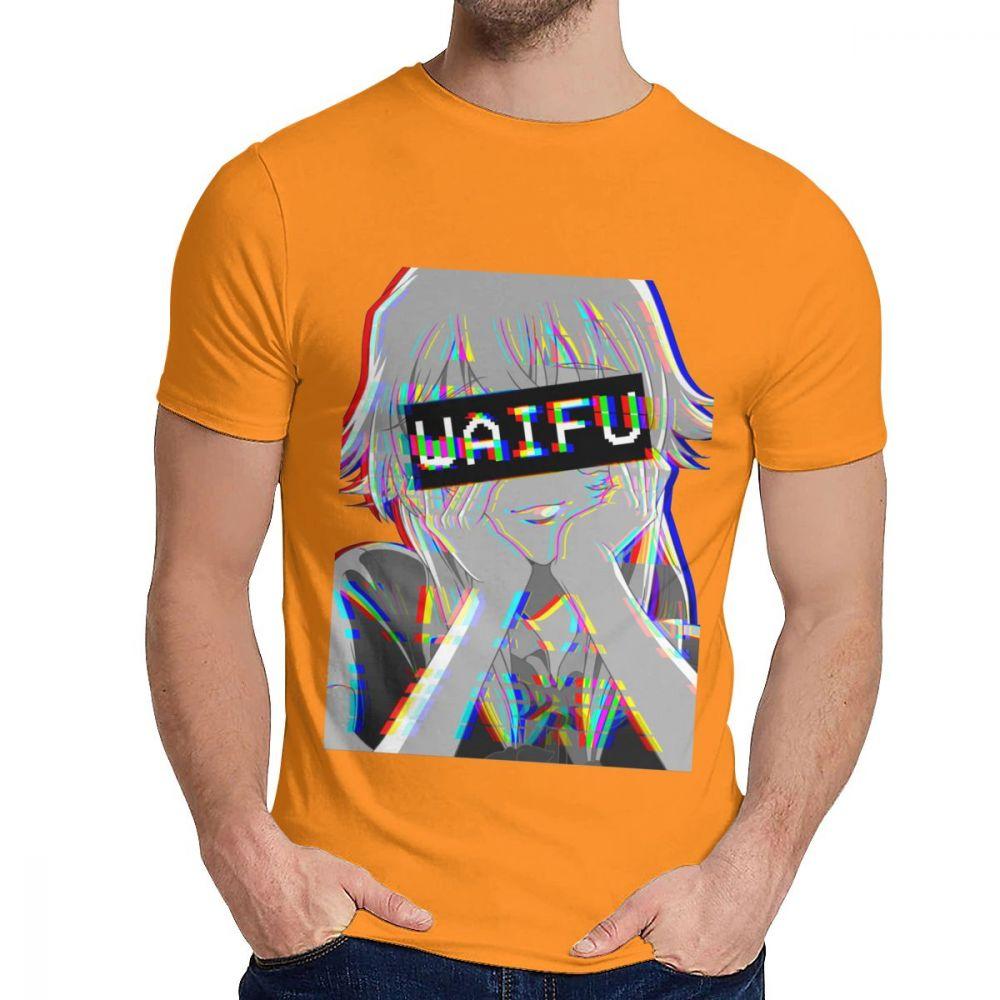Round Neck Yuno Waifu Japanese Animation T Shirt Custom Unisex 100 Cotton T Shirt Big Size