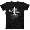 Rooted In Christ Cross Jesus Religious Religion Gift Tee Black T Shirt 102
