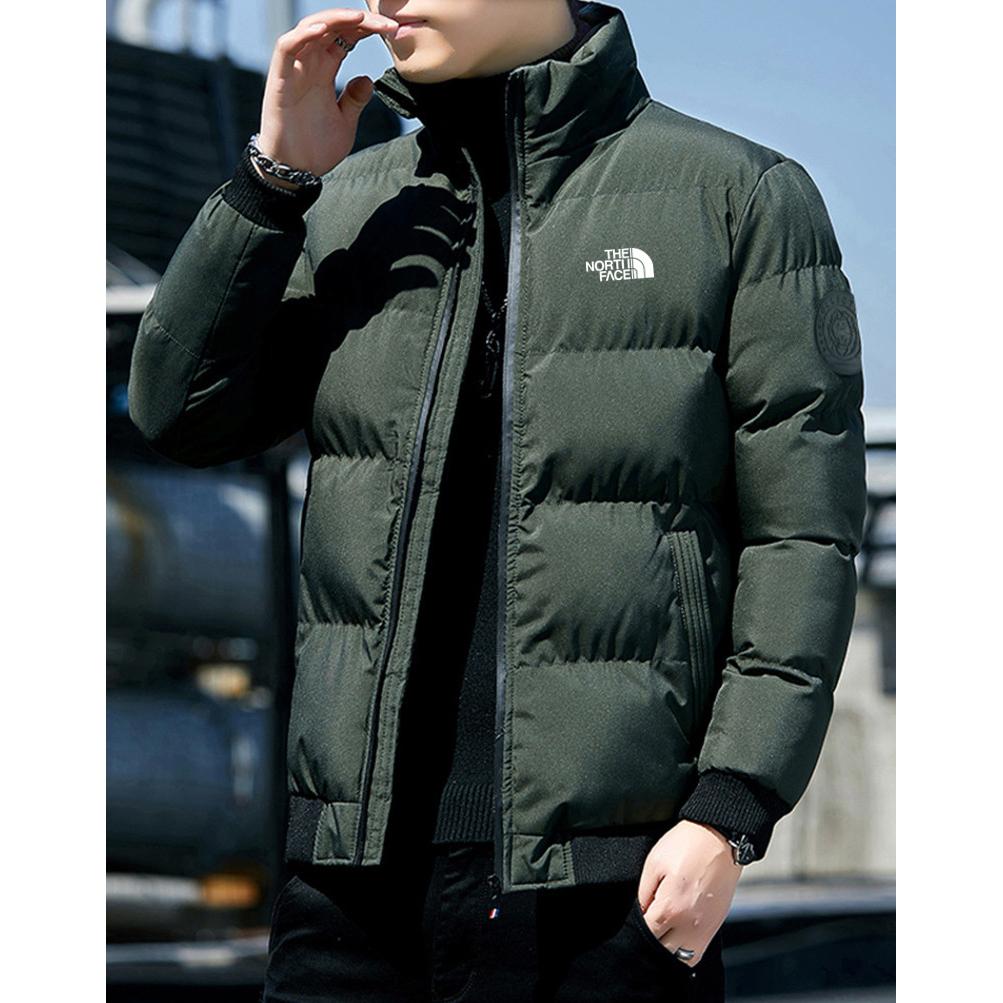 

Luxury Down Cotton Jacket Men s Coat Stand Collar 2026 New Winter Cotton Jacket Thickened Warm Cotton Jacket XL армія зелений колір