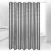 1Pc Gray Checkered Shower Curtain (With Hooks), Waterproof Bathroom Liner, Easy To Clean, Resistant To Soap Scum, 71X71 Inches