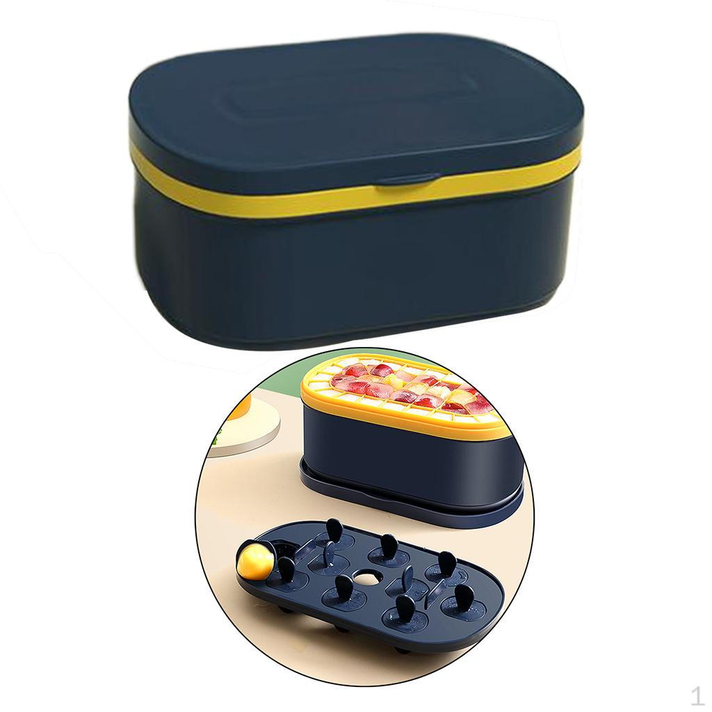 Tray with Secure Lid - Easy Freezing Solution for Cocktails синий