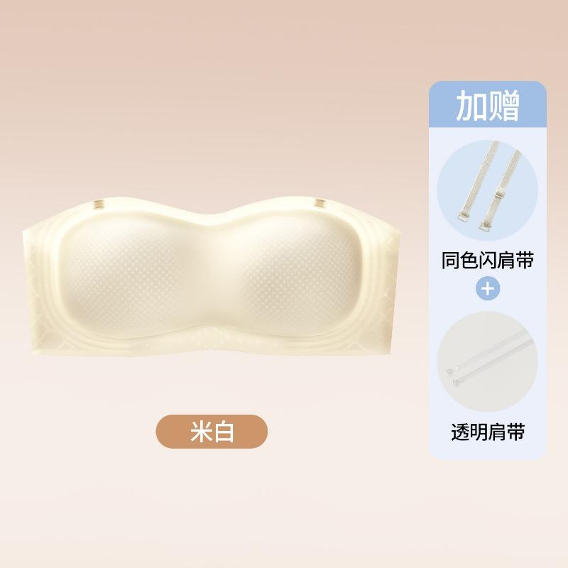 Women S Strapless Bandeau Bra Summer Thin Breathable Push Up Seamless Underwire Free Bra