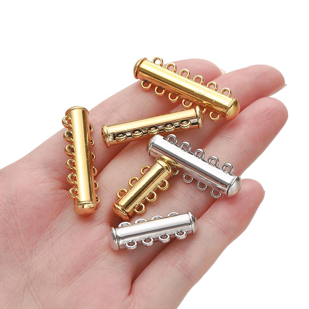 5pcs/lot 2/3/4/5/6 Rows Metal Magnetic Clasps for DIY Connectors Slide Clasps Bracelet Closure Necklace Clasp Jewelry Making