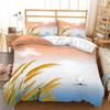 Natural Scenery Theme Duvet Cover Set 3D Print Reed Dandelion Flowers Polyester Bedding Set for Kids Boys Girls King Queen Size