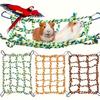 Colorful Woven Climbing Net Parrot Pet Hamk Net Parrot Bird Toy Hamster Squirrel Hamk Net Guinea Pig Bed Pet Accessories