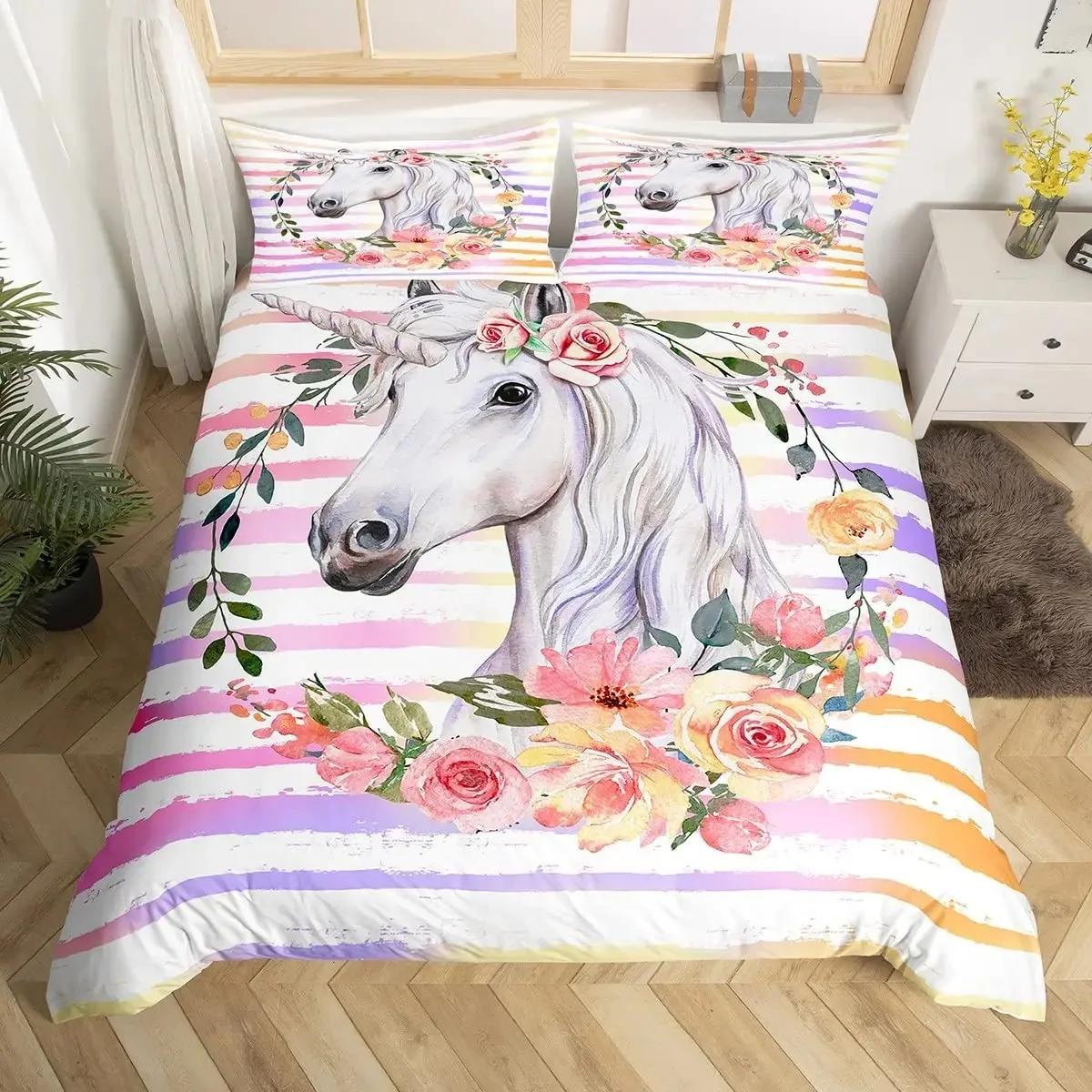Romantic Horse Couple Twin Duvet Cover Set,You & Me We Got This Country Western Ranch Farm Animal Rustic Farmhouse Bedding Sets 70x133cm