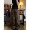 American Vintage 2000s Style High Waist Brown Jeans Pants 2026 Summer Women's Baggy Y2K Wide Leg Denim Trouser Female Clothes