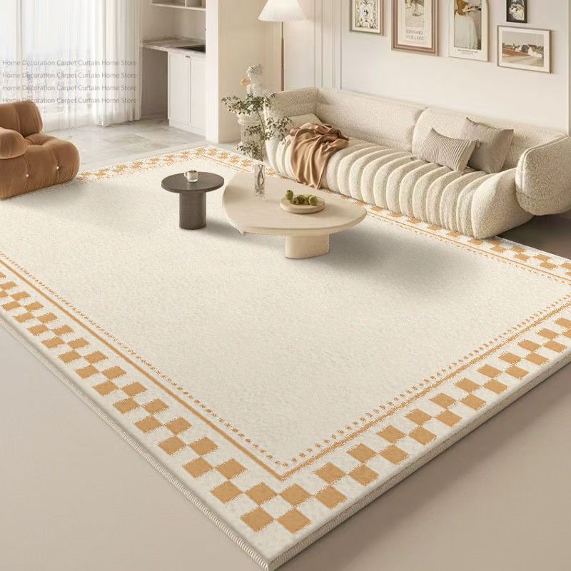 Beige Cream Minimalism Wabi Sabi Carpet Living Room Coffee Soft Fluffy Large Rug Non-slip Washable Bedroom Home Decor Floor Mats