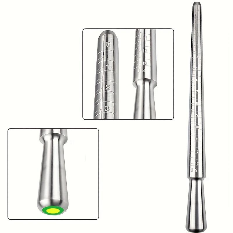 Ring Size Measurement Tool Kit Including a Finger Size Gauge And a Mandrel for Measuring Ring Sizes Jewelry Size Assessment