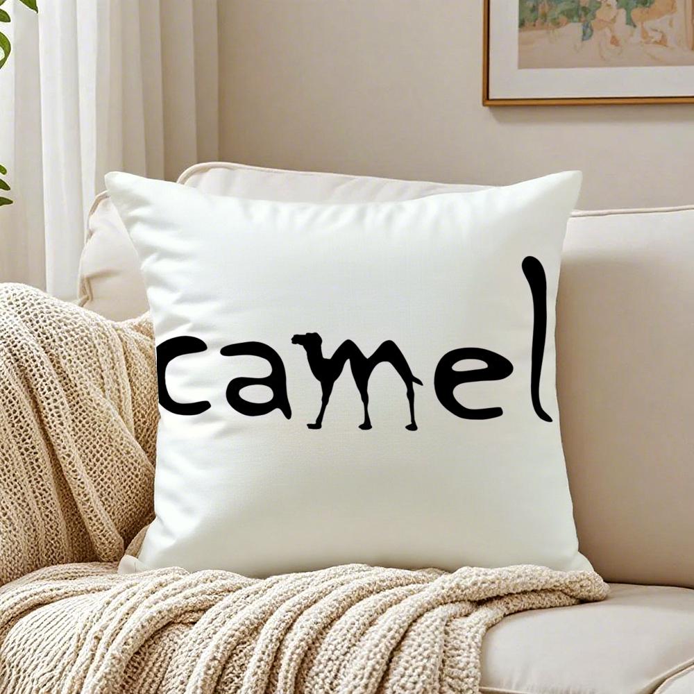 Luxury Vintage Brand CCamelES Cushion Cover Linen Pillowcase Soft for Sofa Bed Home Room Decor