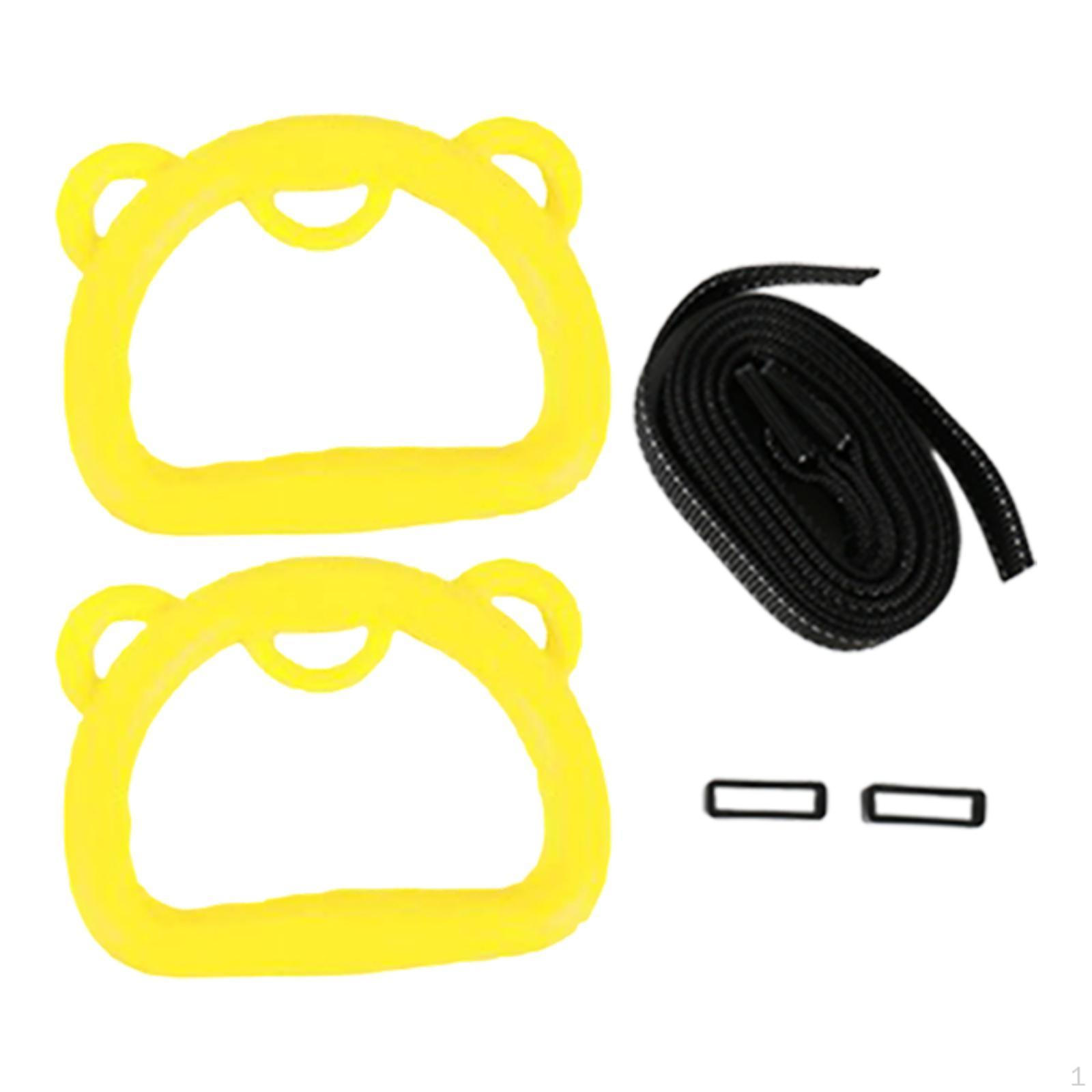 

2 шт. Детский внутренний тренажерный зал фитнес с ремнем нескользящий - подтягивающийся - фитнес жёлтый