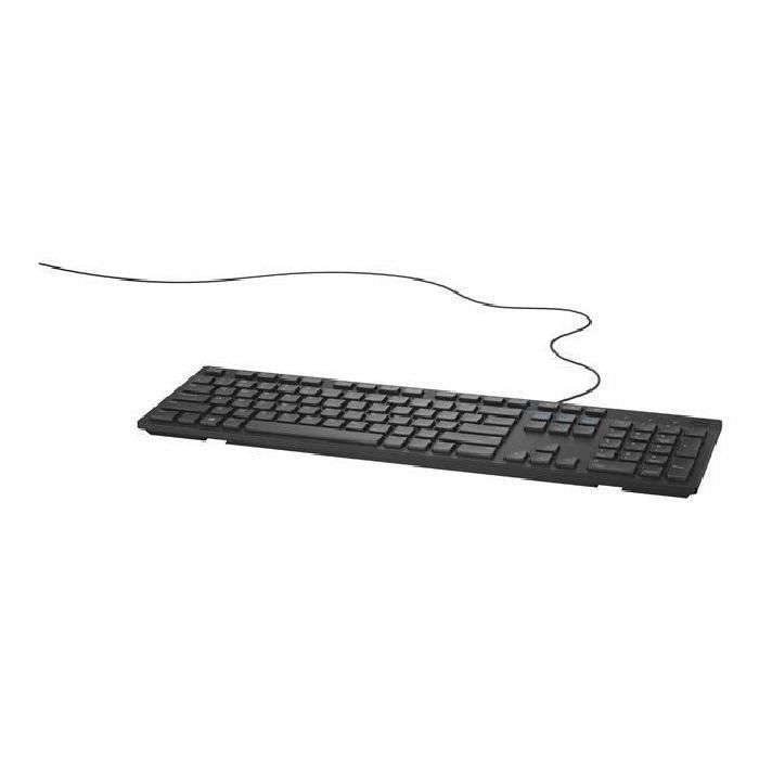 Clavier dell kb216 - usb - azerty - noir - touches multimédias