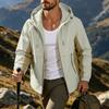 Men's Hooded Windbreaker Jacket Lightweight Windproof Versatile Outerwear for Spring and Fall