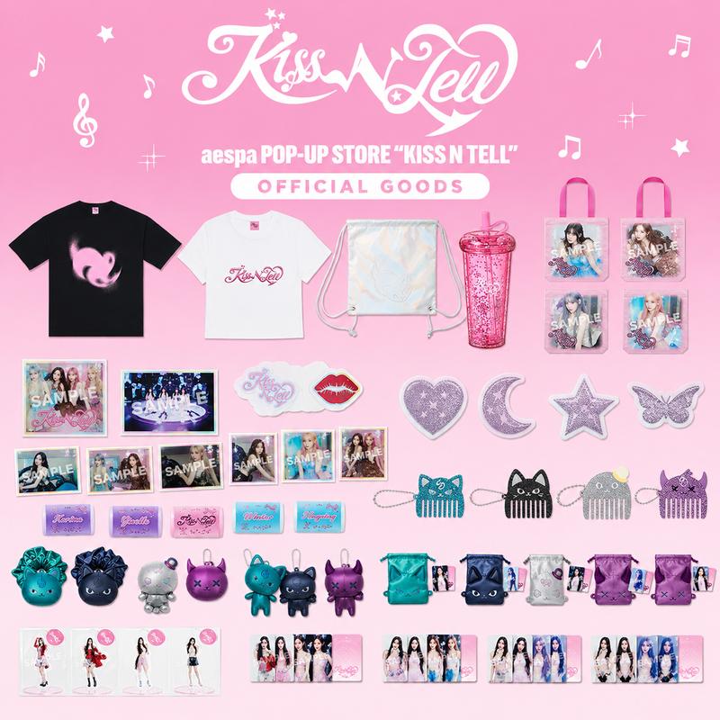 Aespa POP-UP STORE “KISS N TELL” OFFICIAL GOODS PRE-ORDER