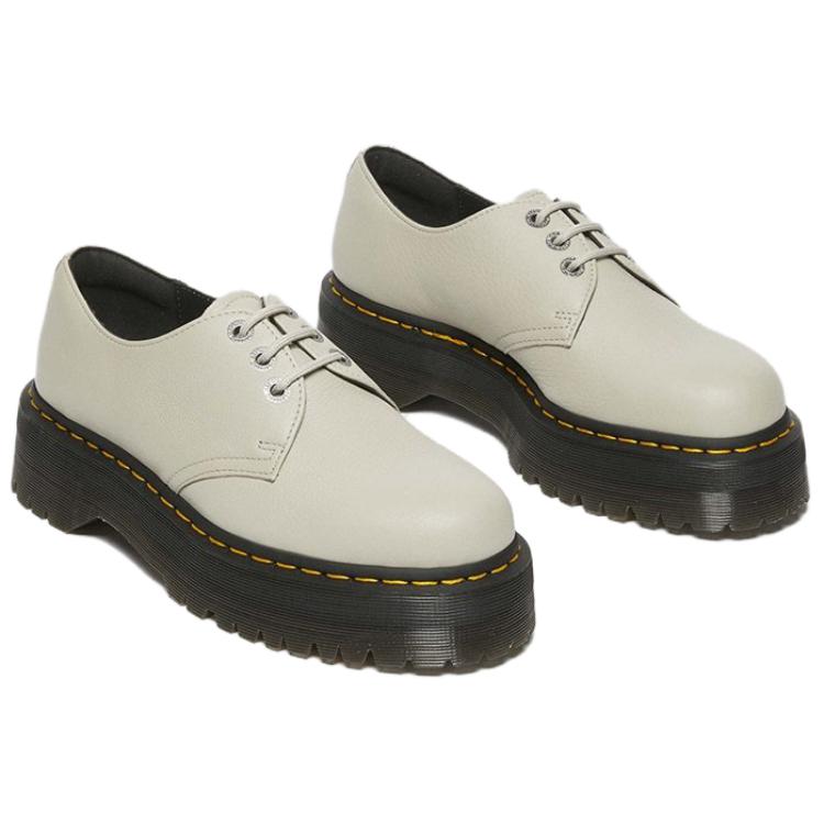 Dr. Martens Leather Soft Thick Sole Comfortable Casual Shoes Women Sneaker Off-White 31167773