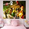 Heißes Actionspiel Left 4 Dead Anime Wandteppich Hippie Blume Wandteppiche Schlafsaal Dekor Günstige Hippie Wandbehang
