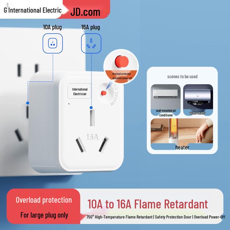International Electrician Power Socket Converters & Travel Adapters CN plug (adapter included)