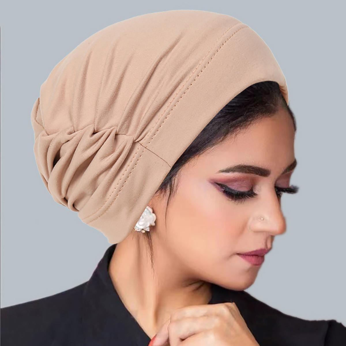 JYL TS DIY Модальная тюрбанная шапка Высокоэластичный головной платок Модальная ткань Meatpowder дикая орхидея