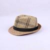Men's Summer Visor Hat, Old Man's Hat, Plaid and Tricolor Grass Top Hat