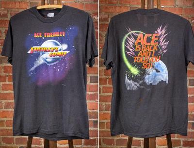 Vintage Ace Frehley Frehley's Comet Ace Is Back Concert  1987 Black Unisex T-Shirt