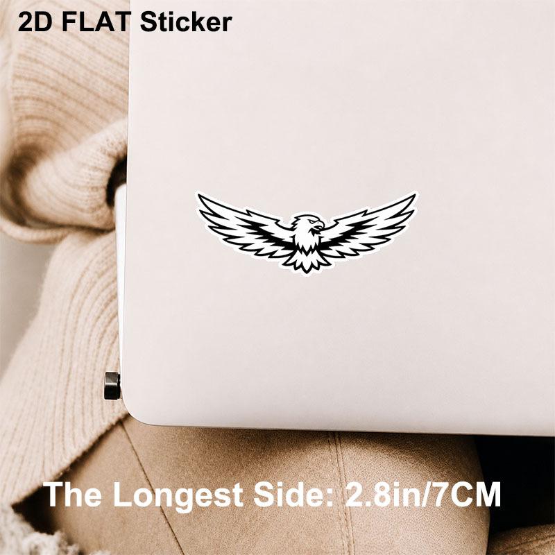 2.7Inch White Eagle Windshield Car Decal, Truck Window Bird Sticker, Wide Wing Vinyl Decal, Outdoor Auto Sticker, Bold Bumper Decor, Laptop Sticker