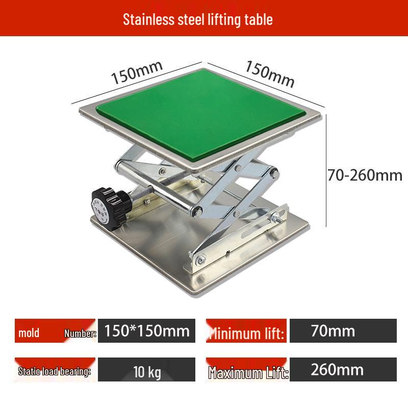 100x100 Stainless Steel Manual Laboratory Lifting Platform