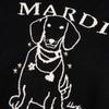Korean Trendy Little Daisy Sausage Dog Knit Jacquard Round Neck Pure Cotton Sweater for Women