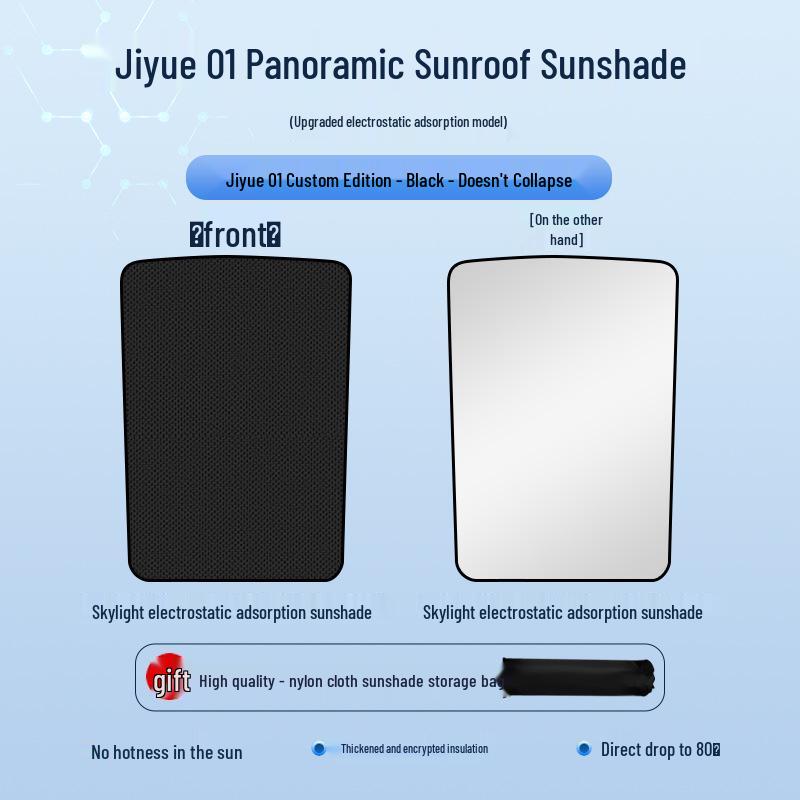 Ji Yue 23 Model 01 Sunroof Sunshade: Heat Insulation, Privacy, and Sun Protection