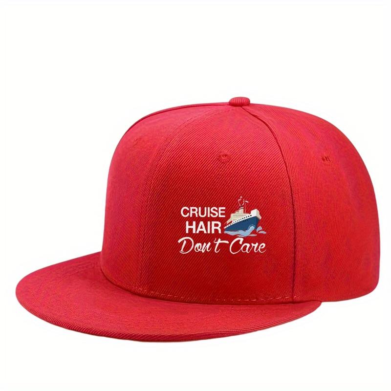 Cruise Hair Dont Care Funny Cruise Ship Baseball Cap Unisex Adjustable Breathable Casual Hat