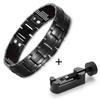 Fashion Jewelry Healing FIR Magnetic Bracelets Titanium Bio Energy Bracelet for Men Blood Pressure Accessory Wristband