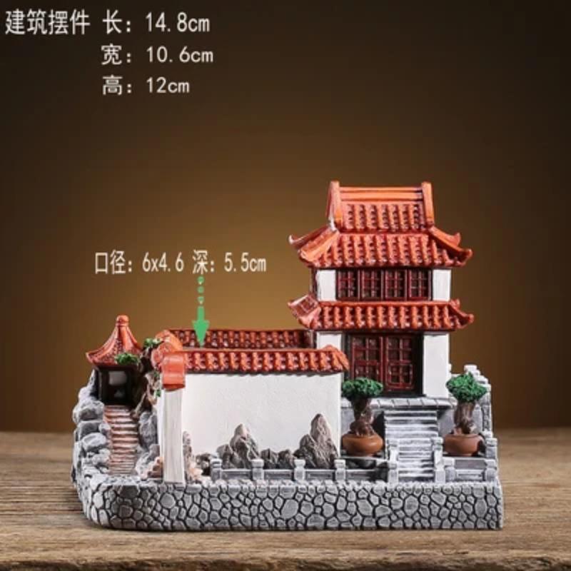 

Ретро Пасторальный Микро-ландшафт Бонсай Горшок, Креативное Украшение Интерьера с Индивидуальностью, Китайский Дом, Новый Medium