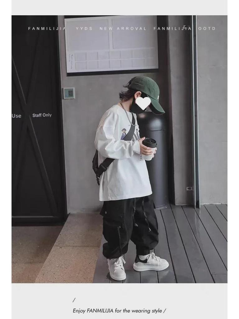 2023 Trendy Boys' Spring/Autumn Korean-Style Overalls