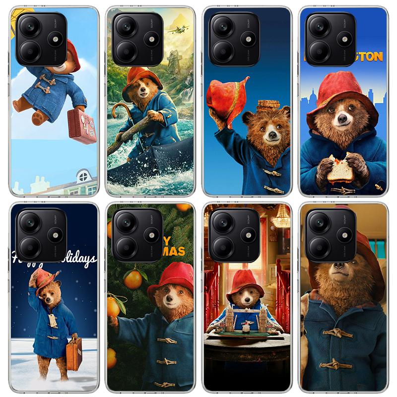 Cute P-PaddingtonS Bear Phone Case For Xiaomi Redmi Note 10 11 12 13 14 15 Pro Plus 11S 12S 14S 11T 11E 10S Soft TPU Back Cover