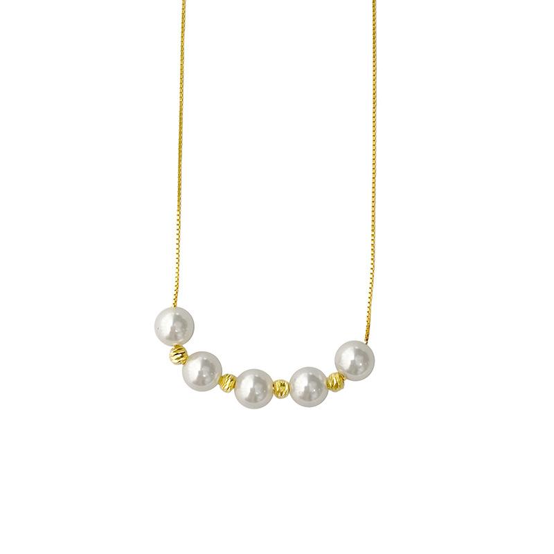 Colier cu mărgele floare tăiate zâmbet cu design senzorial, cu temperament feminin, de înaltă calitate, mic, rafinat, pandantiv pentru mulțime