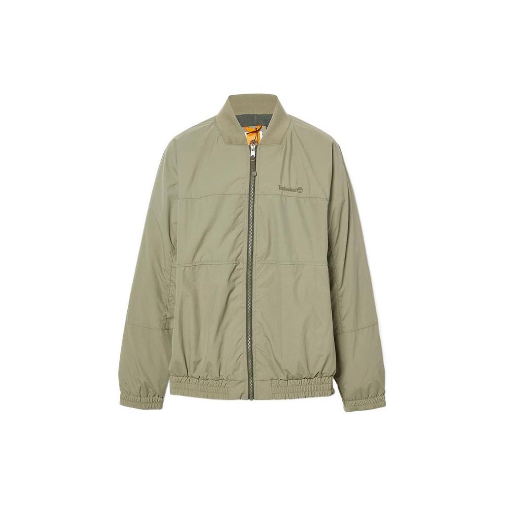 Timberland Ss23 Solid Color Logo Embroidered Water-Resistant Jacket Men Jacket Cassel-Green A6R87-590