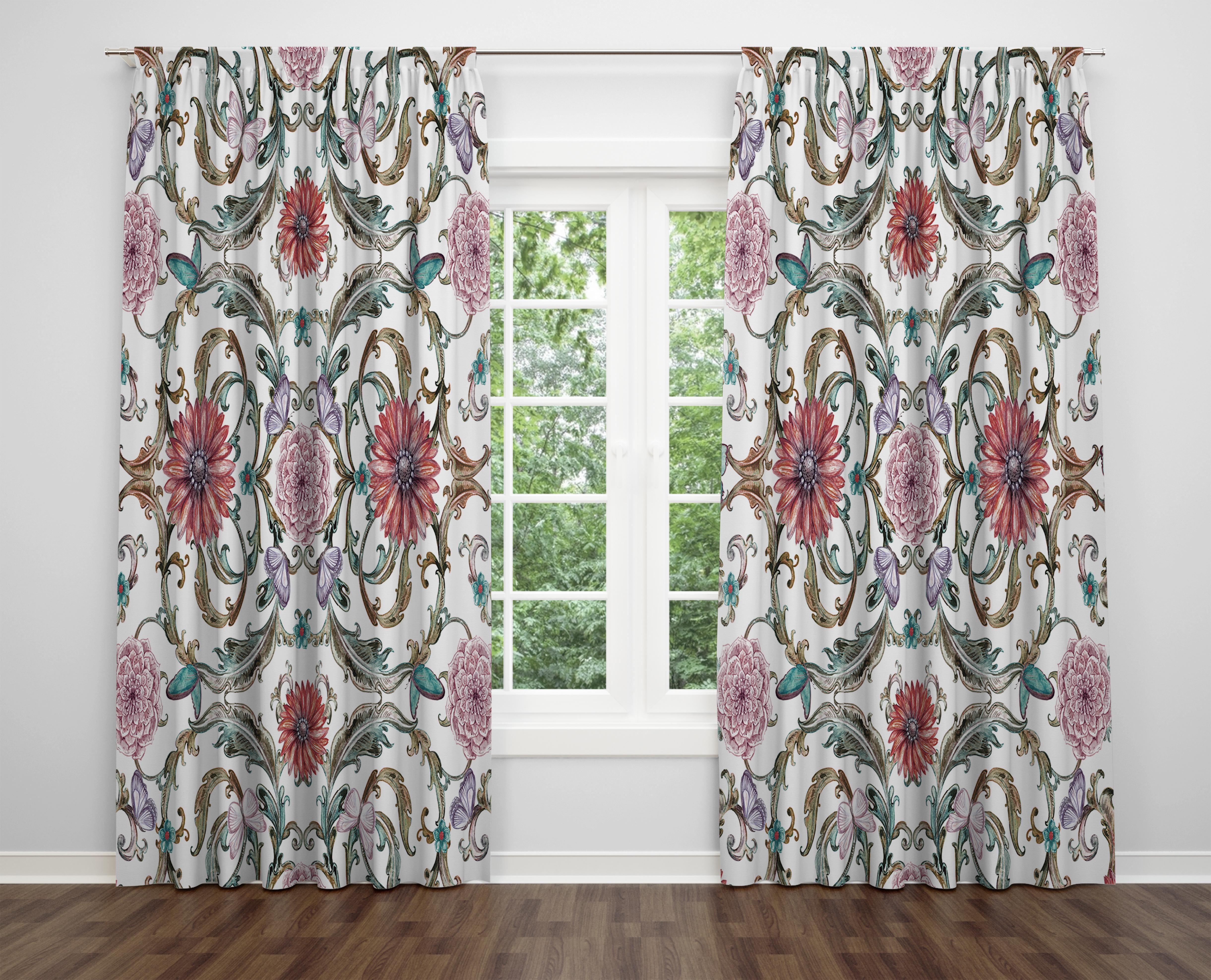 

Декоративний дизайн, високоякісна бавовняна тканина, ви можете вибрати одну або подвійну фіранку з крила 1 piece різнокольоровий