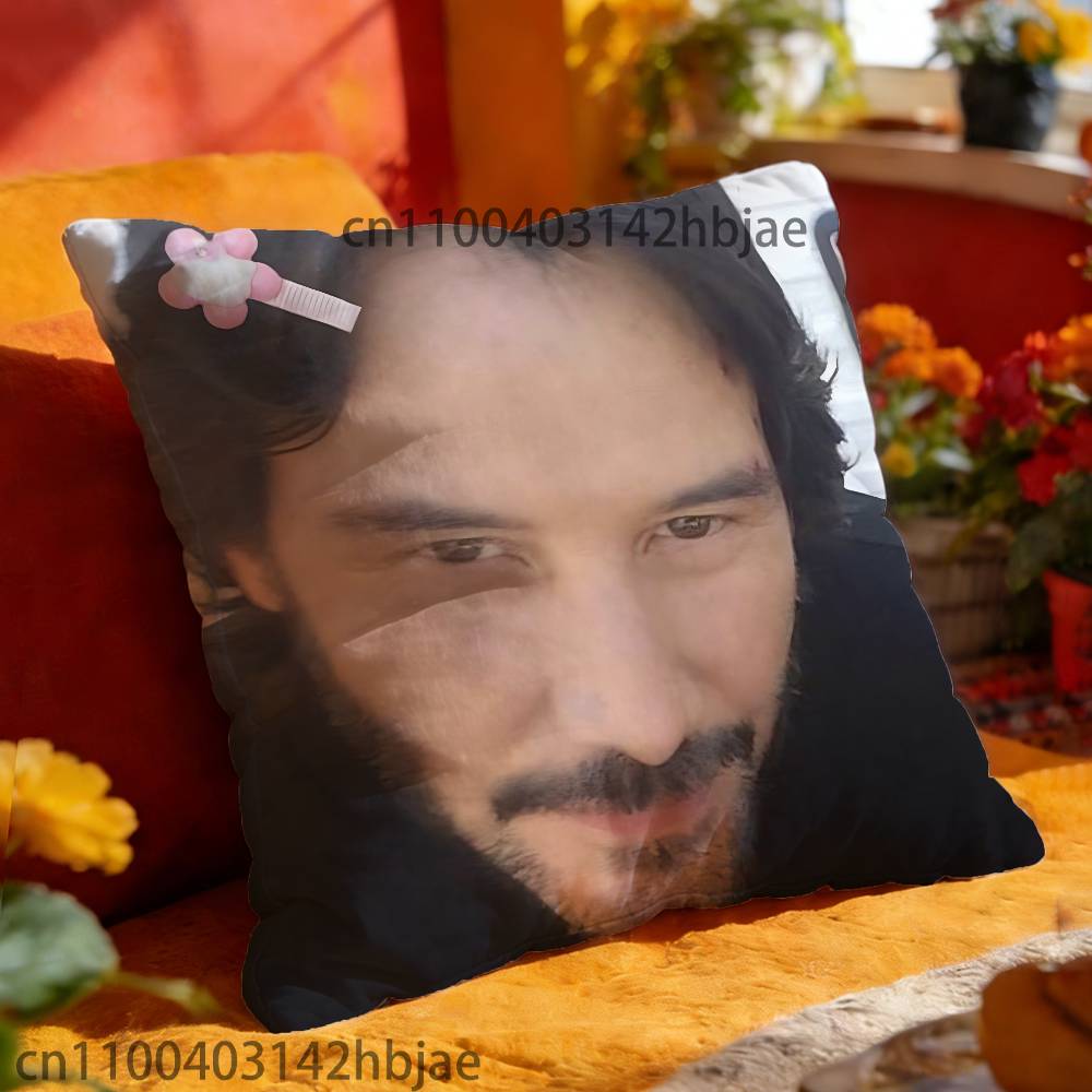 K-Keanu R-Reeves Kissenbezug Für 45x45cm 55x55cm 30x30cm Quadratischer Auto-Kissenbezug Heim-Schlafzimmer-Dekor Geschenk
