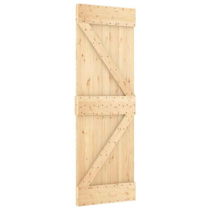 VidaXL Sliding Door and Hardware Kit 70x210 Cm Solid Pine 3332610
