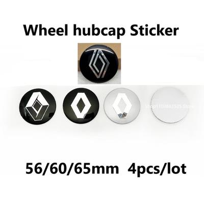 4 pièces Autocollants de cache-moyeu de roue 56/60/65mm Pour Renault Duster Megane 2 3 4 Clio Duster Fluence Logan Captur Arkana Laguna MK4